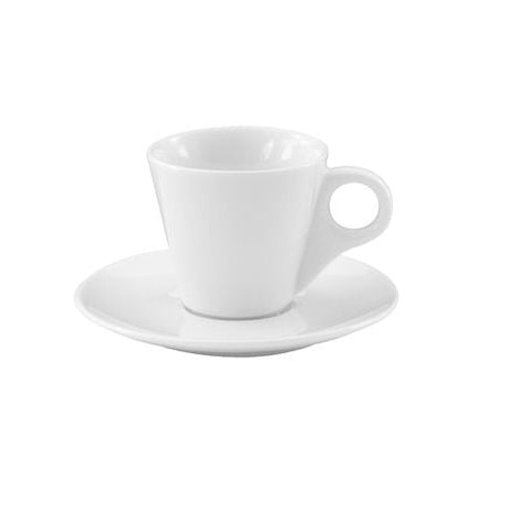 A White Contemporary Espresso Cup on a white background
