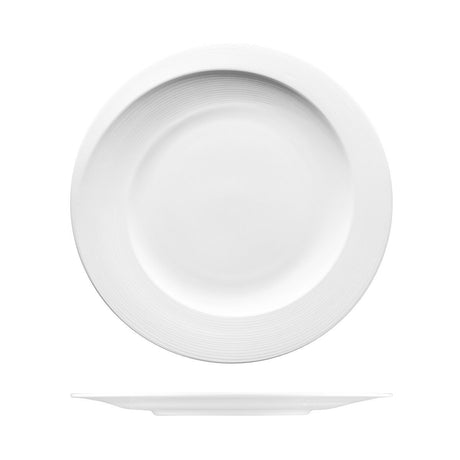 Plate - 340Mm, Spirale from Fortessa. made out of Bone China and sold in boxes of 6. Hospitality quality at wholesale price with The Flying Fork! 