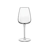 Clear White wine - Riesling glass on white background