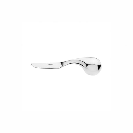 A stainless steel polished Ergonomic Table Knife on a white background
