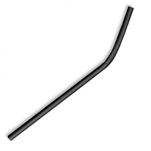 6mm bendy straw - black from BioPak. Compostable, made out of FSC�� certified paper and sold in boxes of 1. Hospitality quality at wholesale price with The Flying Fork! 