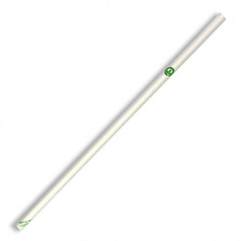 6mm regular paper straw - white from BioPak. Compostable, made out of FSC�� certified paper and sold in boxes of 1. Hospitality quality at wholesale price with The Flying Fork! 