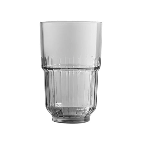 Tapered tall highball glass on a white background