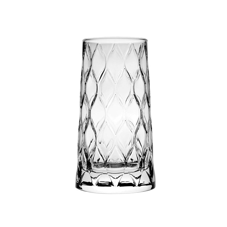 large rippled tumbler on clear background