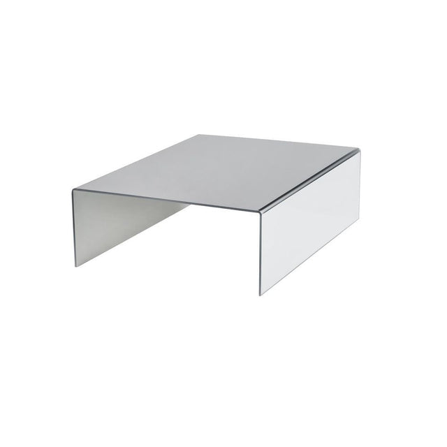 Silver riser display stand on white background