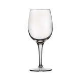 Clear Red wine glass on white background