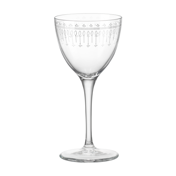 Bartender Art Deco' Nick&Nora 155Ml from Bormioli Rocco. Fine rim, made out of Glass and sold in boxes of 6. Hospitality quality at wholesale price with The Flying Fork! 