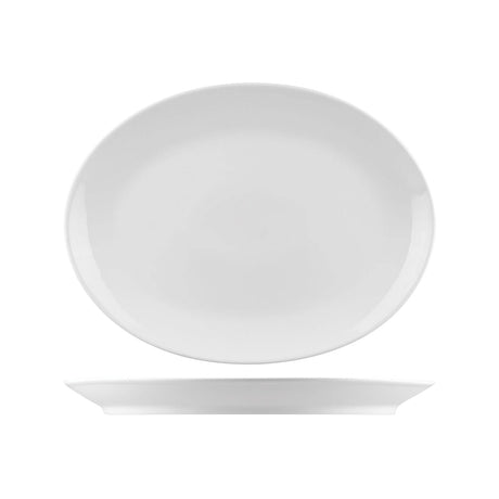 Oval Coupe Plate- 320Mm, Nano from Rak Porcelain. Textured, made out of Porcelain and sold in boxes of 6. Hospitality quality at wholesale price with The Flying Fork! 