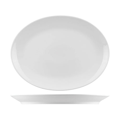 Oval Coupe Plate- 360Mm, Nano from Rak Porcelain. Textured, made out of Porcelain and sold in boxes of 6. Hospitality quality at wholesale price with The Flying Fork! 