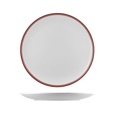 Round Coupe Plate Red, 310Mm, Nano Cru from Rak Porcelain. made out of Porcelain and sold in boxes of 6. Hospitality quality at wholesale price with The Flying Fork! 