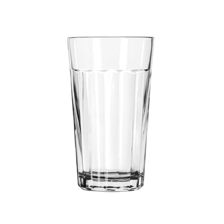 Clear panelled tumbler on white background
