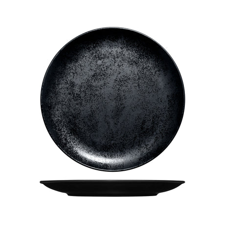 Round Coupe Plate - Black, 270Mm, Karbon from Rak Porcelain. made out of Porcelain and sold in boxes of 12. Hospitality quality at wholesale price with The Flying Fork! 