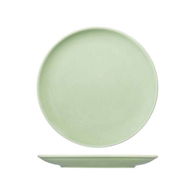 Round Coupe Plate - Green, 270Mm, Vintage from Rak Porcelain. made out of Porcelain and sold in boxes of 12. Hospitality quality at wholesale price with The Flying Fork! 
