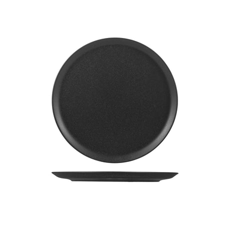 Pizza Plate - Graphite, 280Mm, Seasons from Porcelite. made out of Porcelain and sold in boxes of 6. Hospitality quality at wholesale price with The Flying Fork! 