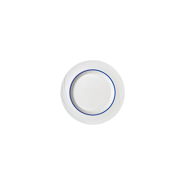 DONNA SENIOR PLATE FLAT 24CM DARK BLUE WIDE BAND