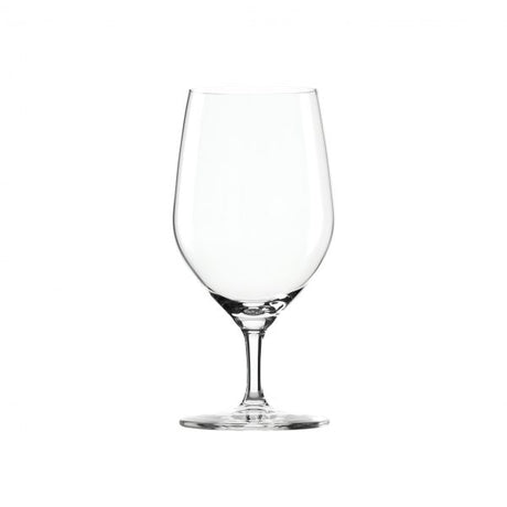 A clear Water-Beer Glass on a white background
