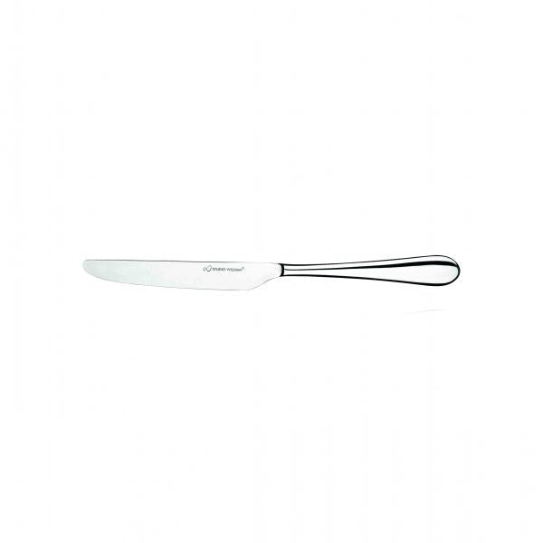 Mirror finished table knife on white background