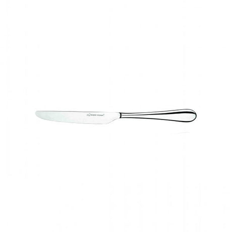 Mirror finished table knife on white background