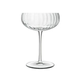 Rippled cocktail saucer on white background