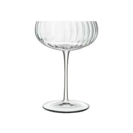 Rippled cocktail saucer on white background