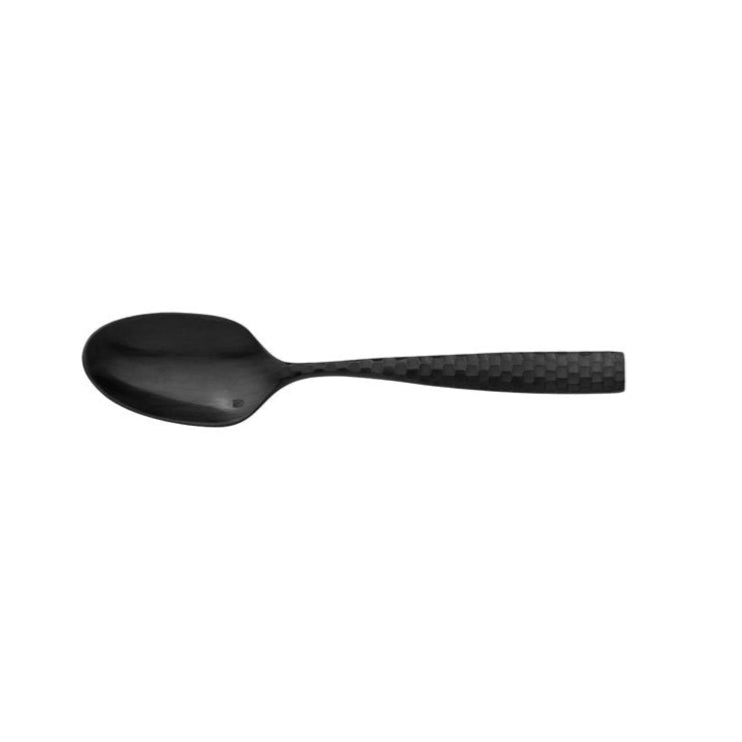 Teaspoon - Lucca Faceted, Black from Fortessa. made out of Stainless Steel and sold in boxes of 12. Hospitality quality at wholesale price with The Flying Fork! 