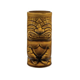 Decorative brown tumbler on white background