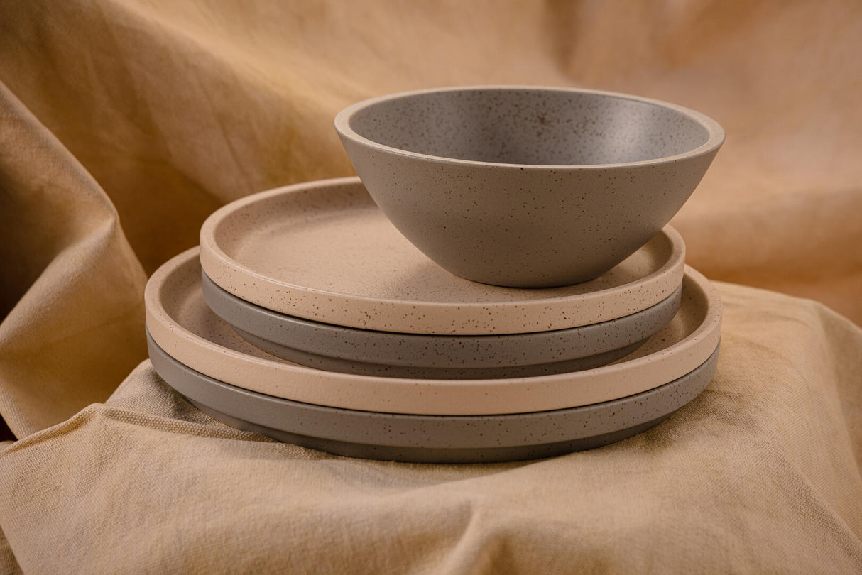 Stackable Round Plate - 200Mm, Clay from Luzerne. Stackable and sold in boxes of 6. Hospitality quality at wholesale price with The Flying Fork! 