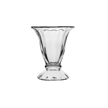 Old style clear tulip class on a white background