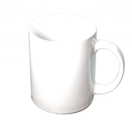White coffee mug on white background