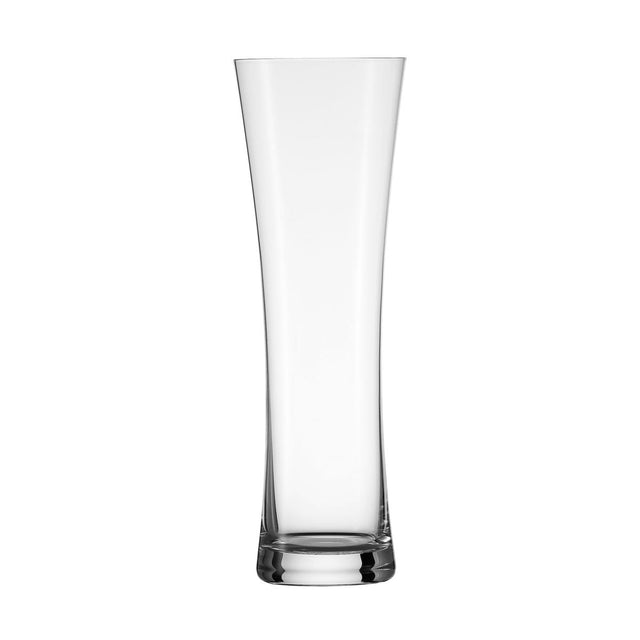 Clear Wheat beer style glass on white background