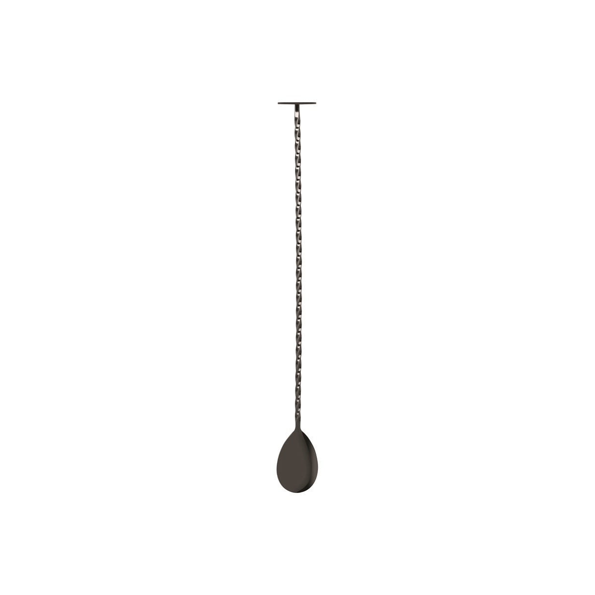 Tail Disk Bar Spoon - W/Muddler, Gun Metal from Zanzi. Packed in a gift box and sold in boxes of 1. Hospitality quality at wholesale price with The Flying Fork! 