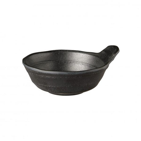 Melamine Soup Bowl - with Handle, 115x40mm, Zen, Black from APS. made out of Melamine and sold in boxes of 7. Hospitality quality at wholesale price with The Flying Fork! 