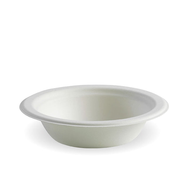 Biocane Bowl - No Lid, 12oz (Box of 1000) from BioPak. Compostable, made out of Sugarcane and sold in boxes of 1. Hospitality quality at wholesale price with The Flying Fork! 