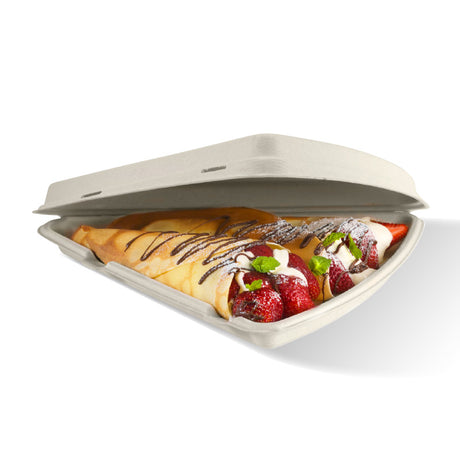 Pizza clamshell 280mm x 163mm x 40mm (9") - natural - Carton of 250 units