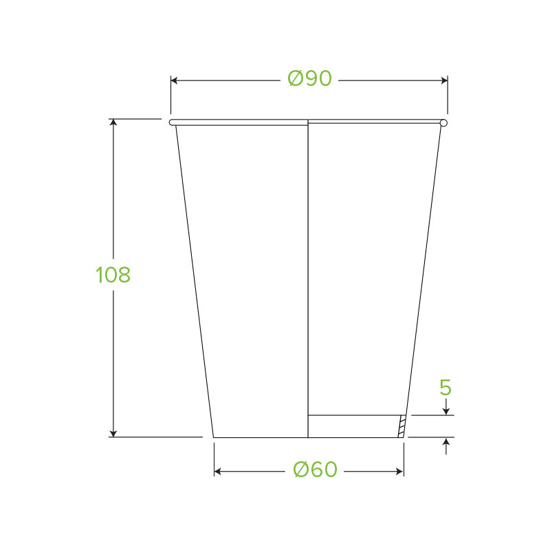390ml (12oz) cup (fits large lids) - art series - Carton of 1000 units