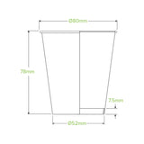 230ml (6oz) cup (fits small lids) - leaf - Carton of 1000 units