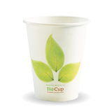 Biocup Single Wall - Leaf Print, 8oz (Box of 1000) from BioPak. Compostable, made out of Paper and Bioplastic and sold in boxes of 1. Hospitality quality at wholesale price with The Flying Fork! 