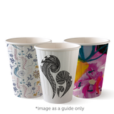 Biocup Double Wall - Art Series, 8oz (Box of 1000) from BioPak. Compostable, made out of Paper and Bioplastic and sold in boxes of 1. Hospitality quality at wholesale price with The Flying Fork! 