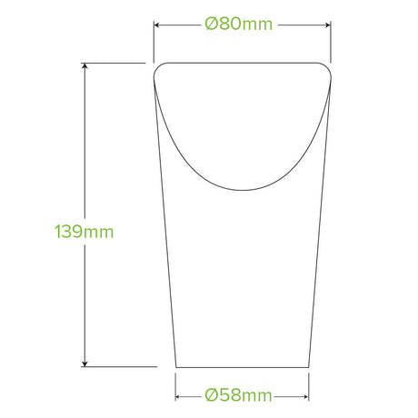 Small chip cup - FSC Mix - printed kraft-look - Carton of 1000 units