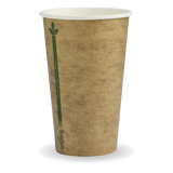 Biocup Single Wall - Kraft with Green Line, 12oz, 80mm (Box of 1000) from BioPak. Compostable, made out of Paper and Bioplastic and sold in boxes of 1. Hospitality quality at wholesale price with The Flying Fork! 