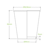 510ml (16oz) cup (fits large lids) - kraft green stripe - Carton of 1000 units