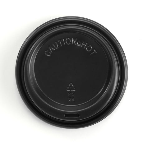 90mm PS large lid - fits all 90mm cups - black - Carton of 1000 units