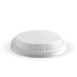 PLA Small Lid - 6, 8, 10 And 12oz, 80mm, Opaque (Box of 1000) from BioPak. Compostable, made out of Bioplastic and sold in boxes of 1. Hospitality quality at wholesale price with The Flying Fork! 