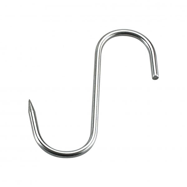 1 Point Fixed Hook - 80x4mm from Inox Macel. made out of Stainless Steel and sold in boxes of 10. Hospitality quality at wholesale price with The Flying Fork! 