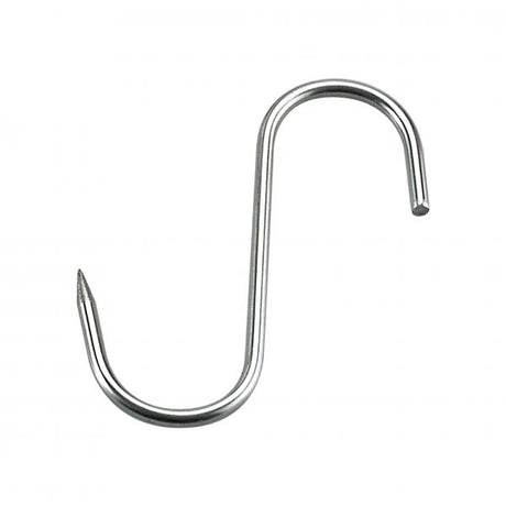 1 Point Fixed Hook - 100x4mm from Inox Macel. made out of Stainless Steel and sold in boxes of 10. Hospitality quality at wholesale price with The Flying Fork! 
