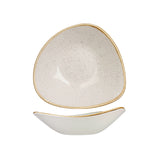 Triangular Bowl - 185mm, Barley White, Stonecast from Churchill. made out of Porcelain and sold in boxes of 6. Hospitality quality at wholesale price with The Flying Fork! 