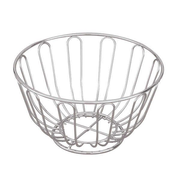 Bread Basket - Chrome, Round, 200 x 115mm from TheFlyingFork. Sold in boxes of 1. Hospitality quality at wholesale price with The Flying Fork! 