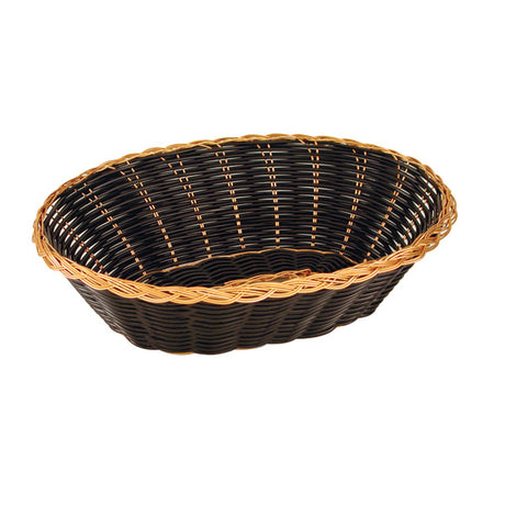 Bread Basket - Pp, Oval, Black & Gold, 240mm from TheFlyingFork. Sold in boxes of 1. Hospitality quality at wholesale price with The Flying Fork! 