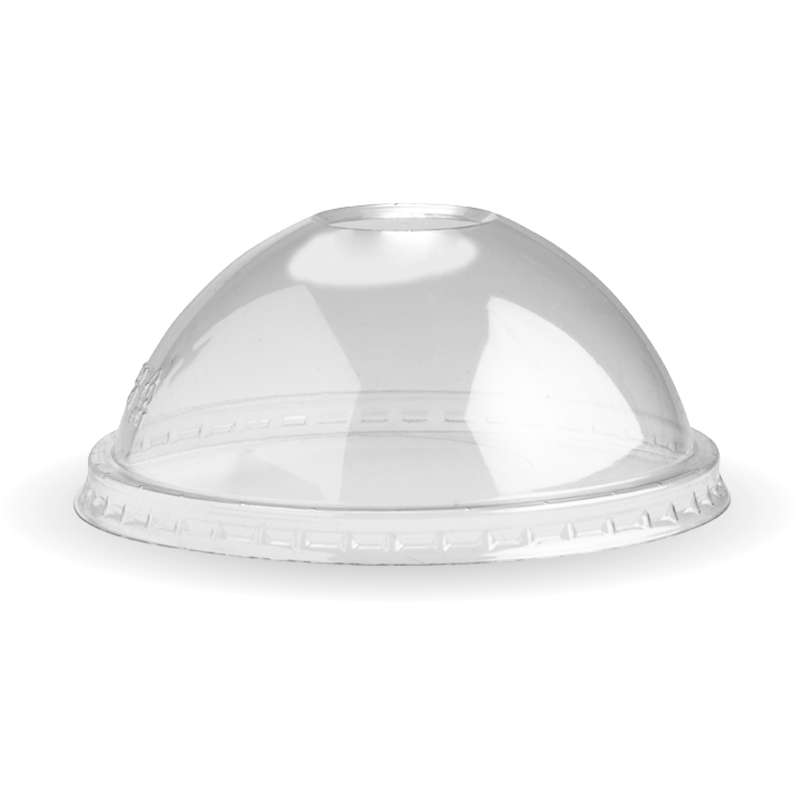 Biobowl PP Dome Lid - Clear, to fit 12,16, 32oz (Box of 1000) from BioPak. Compostable, made out of Paper and Bioplastic and sold in boxes of 1. Hospitality quality at wholesale price with The Flying Fork! 
