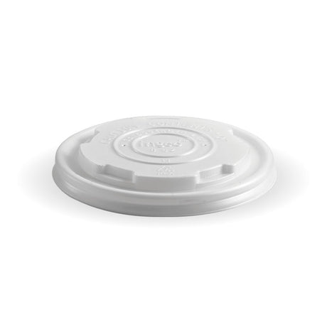 Biobowl PLA Flat Lid - Opaque, to fit 8oz (Box of 1000) from BioPak. Compostable, made out of Paper and Bioplastic and sold in boxes of 1. Hospitality quality at wholesale price with The Flying Fork! 